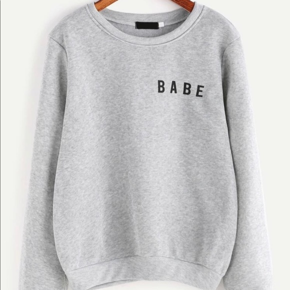 shein babe sweatshirt